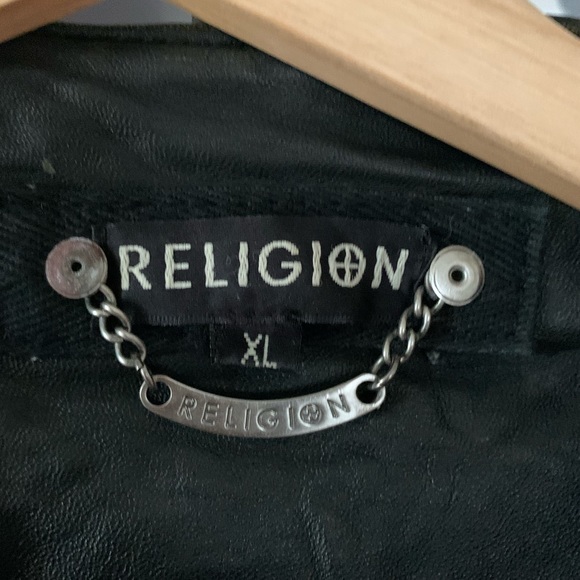 Religion Leather Moto Jacket XL - Picture 10 of 10